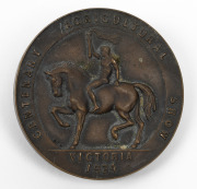 VICTORIA 1934 CENTENARY AGRICULTURAL SHOW medal, bronze, uninscribed.