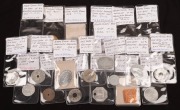 A duplicated range of bread tokens including Woodlands Bakery Belmont, Broken Hill Co-operative, Collie Industrial Co-op, McEwan Baker Belmont, Yeatman Bros Cessnock, West Wallsend Co-op Bakery, C.W.Watkins Cessnock, Newcastle & Suburban Co-op, etc. (26 i