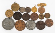 A small collection of medals, medallettes, love token, fobs, etc., including an 1867 HMS Galatea/Prince Alfred medal, 1897 Jubilee, 1897 Hobart Jubilee, 1888 Melbourne Exhibition, 1906-7 Christchurch Exhibition, 1911 Commonwealth Celebrations, Astrology C