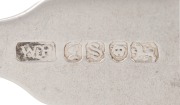 WILLIAM PARK rare Colonial Australian silver set of six forks with engraved crest "R.H.C." (RICHARD and HARRIET CLEBURNE married in Hobart on the 14th March 1838), Sydney origin, circa 1845, stamped "W.P." with leopard, Gothic date letter "S", lion passan - 2