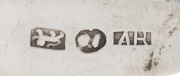 ALEXANDER ROBERTSON rare and early Australian silver mustard spoon with engraved monogram, circa 1835, stamped "A.R." with lion passant and monarch's head. Maker's mark illustrated in "Early Australian Silver The Houstone Collection" page 312, plate 73. 1 - 2