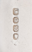Early Australian silver fiddle pattern teaspoon with engraved monogram, most likely Sydney origin, circa 1840, stamped with a leopard's head, emu facing back, crown and gothic "C", this series of marks without maker's stamp is illustrated in "Early Austra - 2