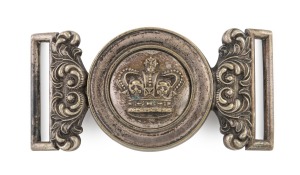 CONVICT DEPARTMENT senior officer's belt buckle, 19th century, ​​​​​​​9.5cm wide overall.