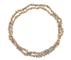 A Tasmanian mariner shell bead necklace, 120cm long.