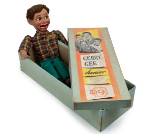 251 · GERRY GEE JUNIOR ventriloquist doll in original box, circa 1960s, 54cm high.