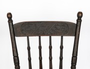 "KANGAROO CHAIRS" harlequin set of four pressed back Australian dining chairs by Melbourne Chair Company, early 20th century - 2