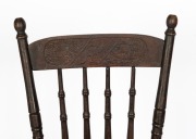 "KANGAROO CHAIRS" harlequin set of four pressed back Australian dining chairs by Melbourne Chair Company, early 20th century - 3