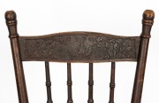 "KANGAROO CHAIRS" harlequin set of four pressed back Australian dining chairs by Melbourne Chair Company, early 20th century - 5