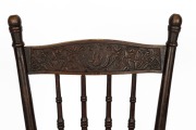 "LYRE BIRD CHAIRS" pair of pressed back Australian dining chairs by Melbourne Chair Company, early 20th century - 3