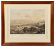 (after) WILLIAM THOMAS LYTTLETON (1786-1839), Panshanger, Tasmania, the Seat of Joseph Archer Esquire, circa 1835, lithograph, titled in lower centre, attractively framed in Australian cedar, 54 x 69cm, 83 x 97cm overall.