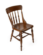 GEORGE PEDDLE antique Australian blackwood chair with fine ring turnings, Tasmanian origin, circa 1900.