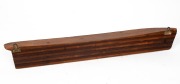 Half hull boat builder's antique model, cedar and pine laminated construction with removable peg joints, 19th century, 10 x 72cm. - 3