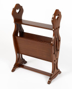 An antique Australian Arts & Crafts blackwood magazine stand, early 20th century, 85cm high, 55cm wide, 32cm deep. - 2