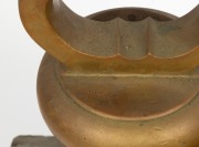 An impressive set of ten cast brass bell weights in original fitted timber travelling case, 56lb to 2 oz. 19th/20th century, the case 41cm high, 63cm wide, 41cm deep. - 4