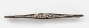 RHODA WAGER Australian silver bar brooch, circa 1920, stamped "WAGER", 6cm wide.