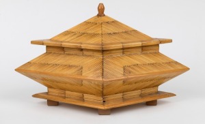 Australian folk art or prison art matchstick casket, 20th century, 21cm high, 40cm wide, 21cm deep