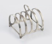 FAIRFAX & ROBERTS of Sydney Australian silver toast rack, early 20th century, stamped "F. & R., Stg." with platypus mark, 7.5cm high, 8cm wide, 67 grams