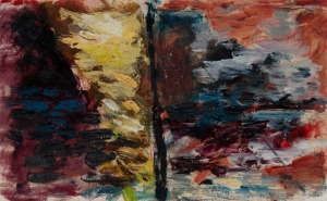 IAN PARRY (1947 - ), Queenscliff, oil on paper, signed and titled verso, ​​​​​​​22 x 36cm, 46 x 59cm overall.