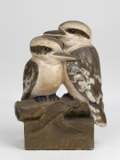 GUSTAV PILLIG "KOOKABURRA" hand-painted fired plaster statue, signed and titled on the plinth, 26cm high