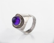 TOR SCHWANCK&nbsp;silver and amethyst&nbsp;designer ring