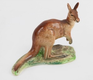 WEMBLEY WARE ceramic kangaroo statue, impressed factory mark to base, 12cm high