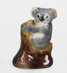 GRACE SECCOMBE pottery koala saltshaker, 7.5cm high
