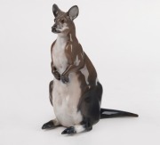 A Danish porcelain wallaby statue, 20th century, ​​​​​​​15cm high.