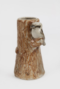 HATTON BECK pottery kookaburra vase, ​​​​​​​15.5cm high.