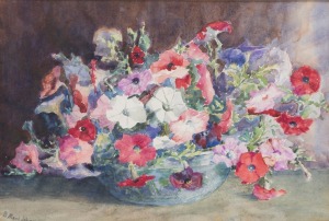 MAUD JOHNSON, (untitled floral still life), watercolour, signed lower left "B. Maud Johnson", 48 x 41cm, 52 x 61cm overall.