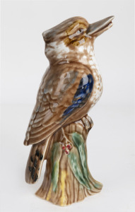 HUNTLEY pottery kookaburra statue, stamped "Huntley Pottery, Made In Bendigo, Australia", ​​​​​​​29cm high.