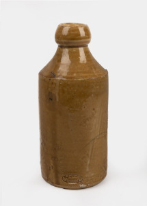 R. FOWLER ginger beer pottery bottle, by ROBERT FOWLER, circa 1890-1910, impressed "R. FOWLER, SYDNEY", in oval cartouche, 17cm high.