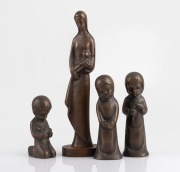 LEOPOLD MIMOVICH group of four bronze sculptures, each signed "L. Mimovich", ​​​​​​​the largest 26cm high.