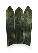 DON SHIEL rare exhibition three-fold room dividing screen, circa 1970, ​​​​​​​bearing original label, 180cm high, 122cm wide