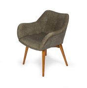 FEATHERSTON B210 vintage Australian armchair with original vinyl covering, circa 1950s, 75cm high, 65cm across the arms