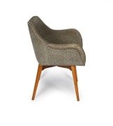 FEATHERSTON B210 vintage Australian armchair with original vinyl covering, circa 1950s, 75cm high, 65cm across the arms - 3