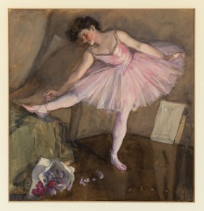 ALTHEA MARY (THEA) PROCTOR (1879-1966), Ballerina, watercolour, signed lower left "Thea Proctor", 20 x 24cm, 61 x 44cm overall.