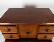 An antique Australian dwarf lum style chest of drawers with well figured cuts of cedar and huon pine secondary carcass timbers, Tasmanian origin, circa 1870, ​​​​​​​94cm high, 91cm wide, 51cm deep - 3