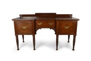 An early and rare Colonial Australian cedar inverted breakfront six legged sideboard, with casuarina inlay to the drawer fronts, finely turned legs, cross-banded edge, pine inlaid top and full cedar secondary timbers, Sydney origin, circa 1820.