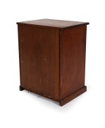 An antique Australian stained kauri pine seven drawer miniature stationary chest in the Wellington style, 19th century, 54cm high, 43cm wide, 33cm deep. - 4