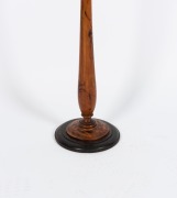 An Australian pokerwork stand decorated with gum blossoms and leaves, circa 1925, ​​​​​​​73cm high. - 2