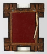 TRAMP ART antique Australian cedar frame fitted with later mirror, circa 1890, ​​​​​​​82 x 68cm overall. - 3