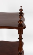 An antique Australian four tier blackwood wotnot with finely turned bobbin supports and original brass casters, Melbourne origin, circa 1870, 127.5cm high, 45cm wide, 32.5cm deep. - 2