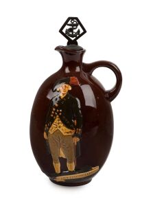 377 · ROYAL DOULTON for Dewar's Whisky "CAPTAIN PHILLIP (first Governor of New South Wales)" Kings Ware decanter with original stopper, circa 1938, 23cm high.