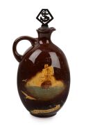 ROYAL DOULTON for Dewar's Whisky "CAPTAIN PHILLIP (first Governor of New South Wales)" Kings Ware decanter with original stopper, circa 1938, 23cm high. - 2