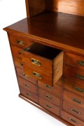 CROWN STREET, WOMEN'S HOSPITAL (SYDNEY). Colonial Australian cedar bookcase fitted with numerous drawers (some of them double depth), circa 1870. The Crown Street Women's Hospital located in Surry Hills, Sydney was a key maternity hospital for over 90 yea - 2