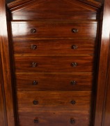A fine quality Colonial Australian cedar Beaconsfield wardrobe with inverted break-front and paladian back, full cedar secondary construction, New South Wales origin, circa 1840, 204cm high, 210cm wide, 60cm deep. - 2