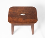 A pair of Colonial Australian cedar postulant stools with square form tapering legs, New South Wales origin, circa 1850, 46cm high, 40cm wide, 28cm deep. - 3