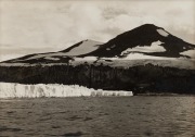 TERRA NOVA EXPEDITION: Original silver gelatin photograph, 16.5 x 12cm, numbered '76' in pencil in Herbert Ponting's hand, known to have been titled by Ponting "End of the Barrier. Jan. 3rd 1911.".