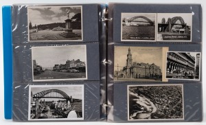 POSTCARDS: Blue folder housing a range of Valentine series, real photos etc., subjects also include Naracoorte, Nuriootpa, Sydney Harbour Bridge etc., (qty).