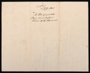 A SHORTAGE OF POLICE IN TASMANIA: February 1843 manuscript letter from the Police Magistrate Charles Schaw, at Richmond Police Office, to the Chief Police Officer, M. Forster in Hobart. Schaw is responding to the instructions he has received to "station t - 3